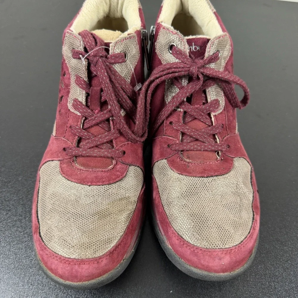 Jambu Originals Dahlia Sneakers Womens 8M Burgundy Suede Mesh Lace-Up Shoes